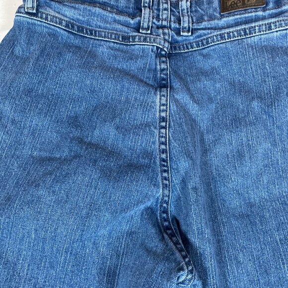 Lee Side Elastic At The Waist 14 Medium Cotton Blend Blue Jeans - Picture 7 of 8